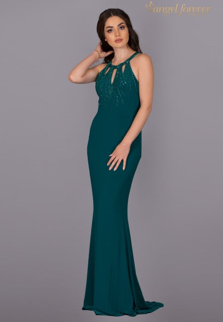 Angel Forever Green Jersey Prom Dress / Evening Dress